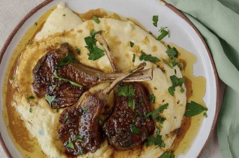 🥔 Honey Butter Lamb Chops with Creamy Garlic Mashed Potatoes